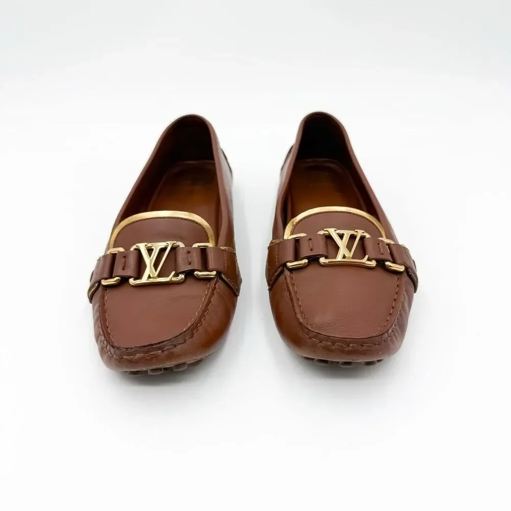 Louis Vuitton LV Loafers Leather Moccasins Flats EU 37 US 7